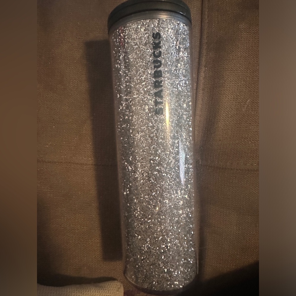 LIMITED EDITION 2018 starbucks silver glitter tumblr 16oz